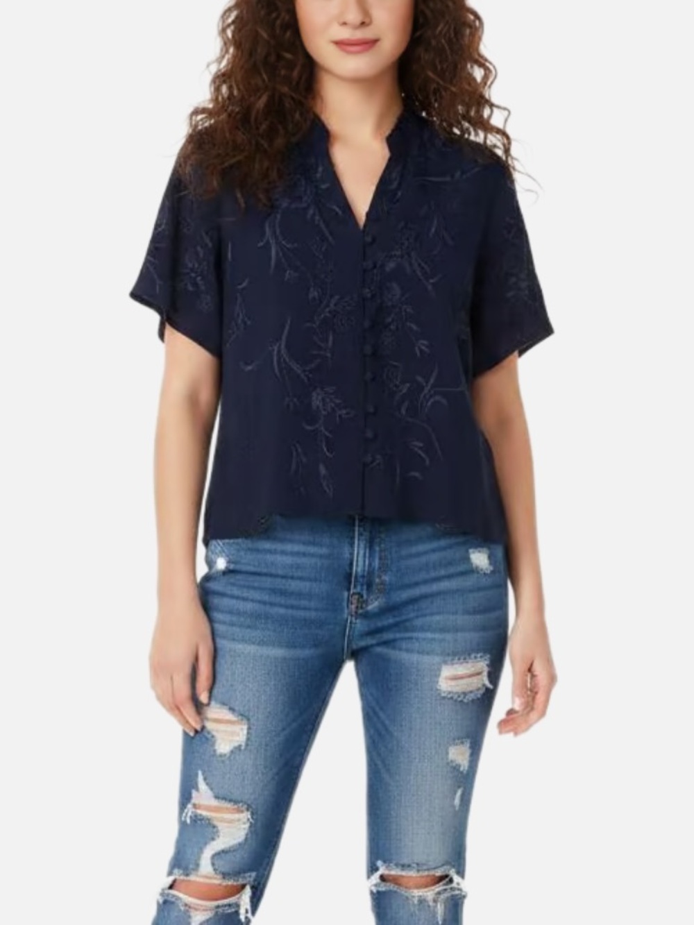 Navy Blue Blouse